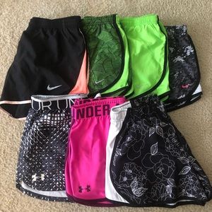ATHLETIC RUNNING SHORTS (nike, under armour)